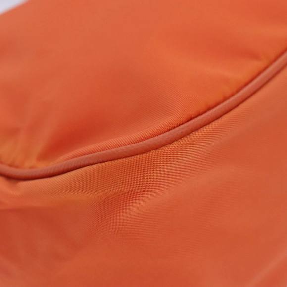 PRADA Shoulder Bag Nylon Orange Silver Auth 89359 - Picture 15 of 16